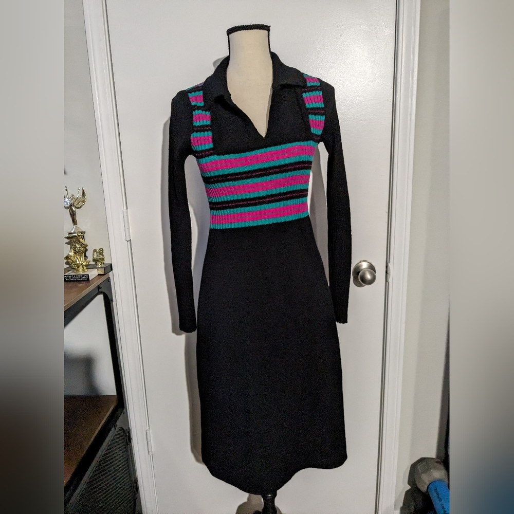 Vintage Tricots Wool Dress Small
